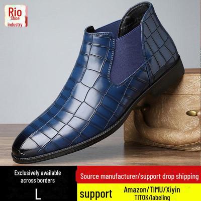 Herrenstiefel aus spitzem britischem Martin-Leder in Übergröße 48