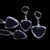 Guitarists Storage Guitar Pick Collection Box Clear Holder Keyring Bag Heart Shaped Picks Size Case Musical Accessories
