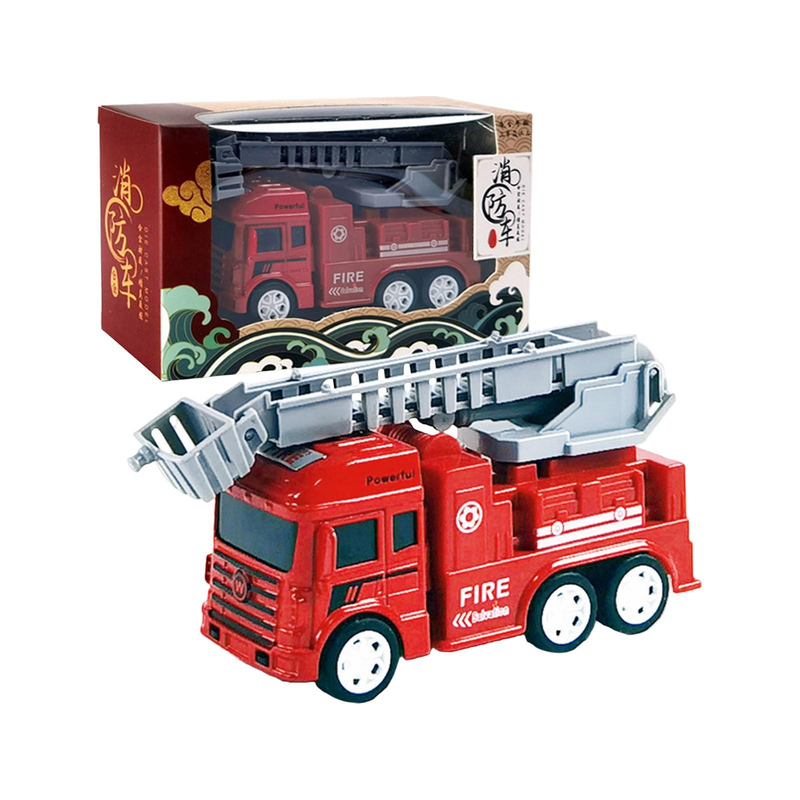 

Модель автомобиля из сплава, имитационная модель пожарной машины, детская игрушечная машина, модель игрушечного грузовика для загара и воды One Size