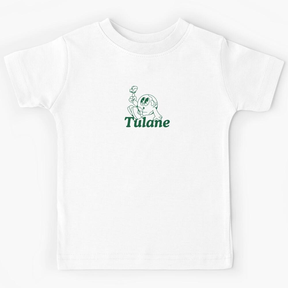 green new orleans tulane illustrated world touching butterfly - retro trendy Kids T-Shirt 110