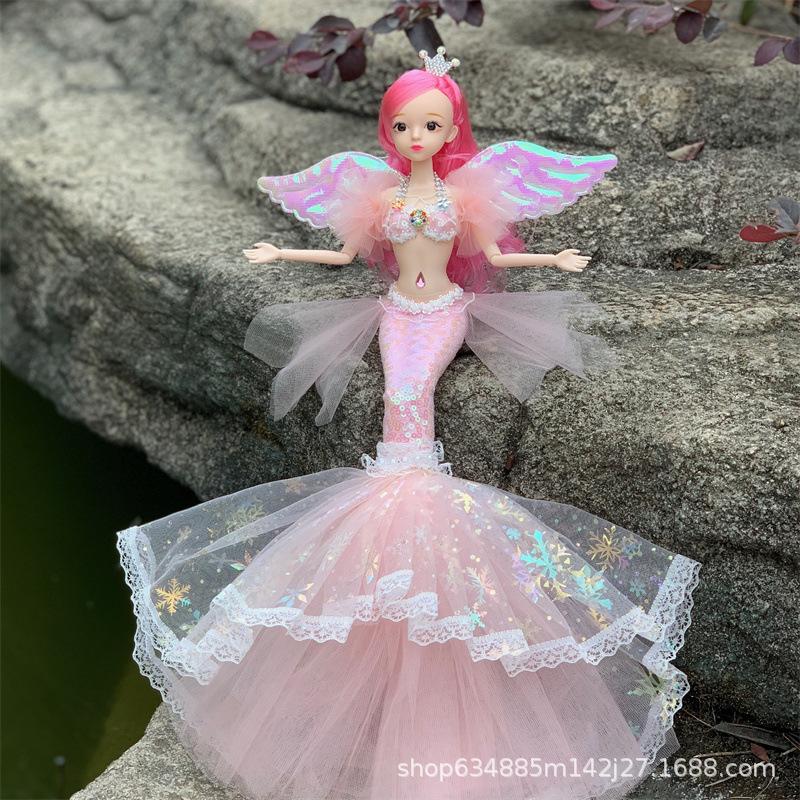 Diamond Tail Mermaid Princess Children Girls Birthday Gift Toy Doll Doll Aquarium Doll