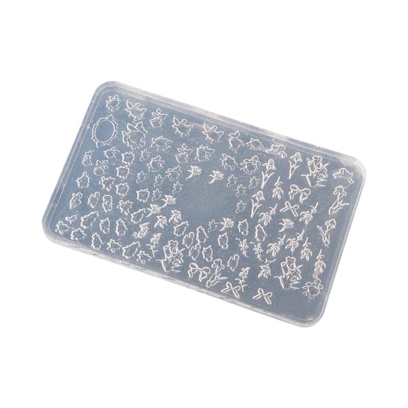 Nails Art Moulds Silicone Template Nails Designing Tool Flower Theme Silicone Handmade Molds for Manicure Creation