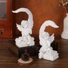 White Praying Angel Resin Figurine For Christmas Valentines Day Party Decor