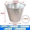 Huahengzhen Galvanized Iron Garden Bucket with Wooden Handle