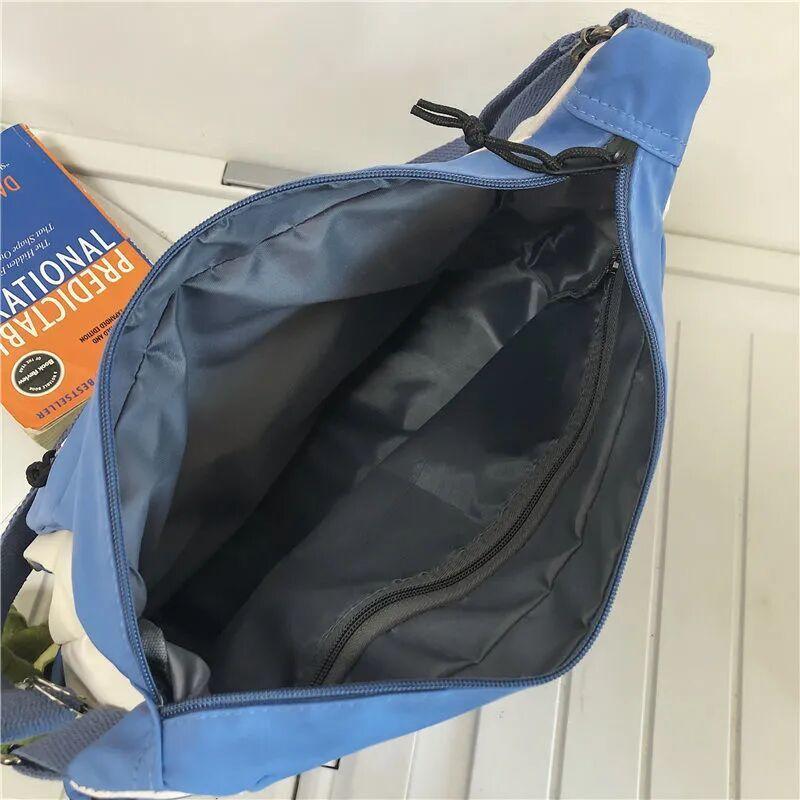 Fashion Simple Messenger Bag Pouch Nylon Waterproof Canvas Handbag Shoulder Crossbody Bags for Women Men Satchels Bolsas