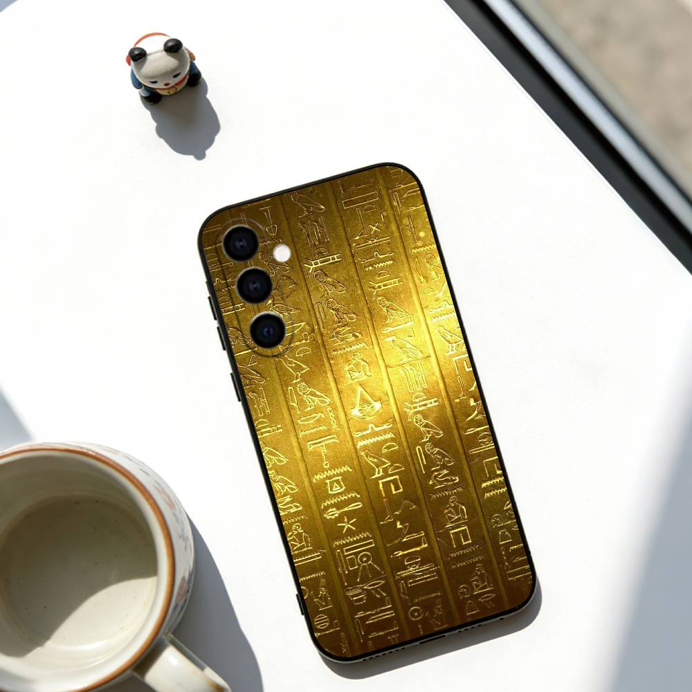 

Ancient Egyptian Symbols Phone Case For Samsung Galaxy A73,A72,A71,A70,A53,A52,A51,Soft Black Cover Samsung a70
