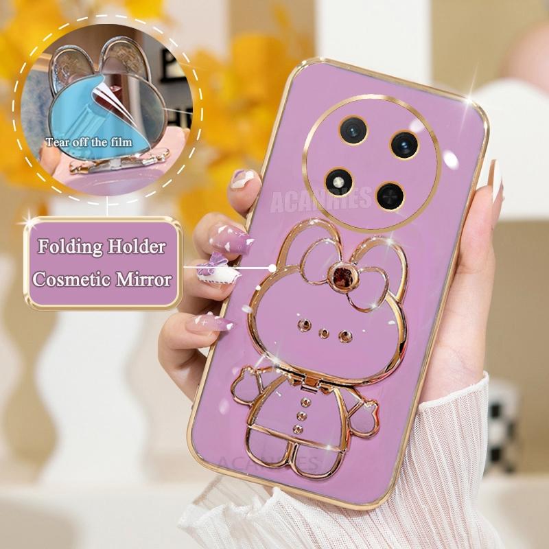 

Magic7lite Роскошный чехол-держатель для зеркала с покрытием для Huawei Honor Magic 7 Magic7 Lite X9c X9b Proplus Силиконовый чехол-подставка Honorx9c For honor X9C