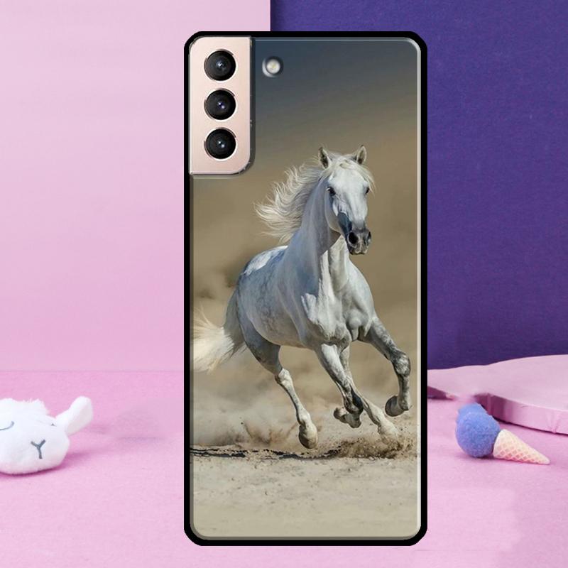 Horses Running Phone Case For Samsung Galaxy S25 S24 Ultra S9 S10 S20 S21 S22 Plus S23 FE S24 FE Cover