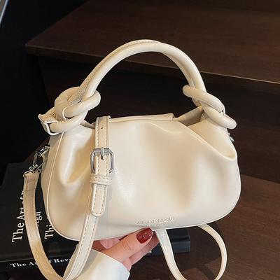 Hot Sale Simple Pleated Sense Portable Cloud Small Bag Versatile Leisure Commuter Advanced Sense Messenger Bag Women