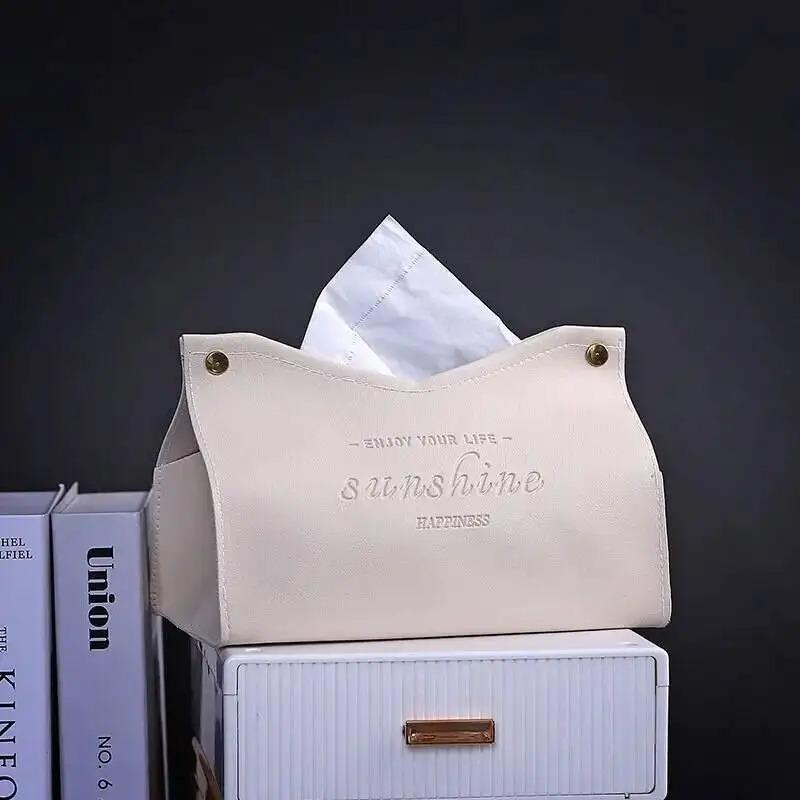 Solid Color Creative Tissue Box Holder, Multi-Purpose Napkin Storage Box for Living Dining Room, Environmentally Paper Organizer