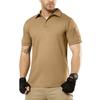 Men's Summer Solid Color Button Lapel Loose Short Sleeve Top