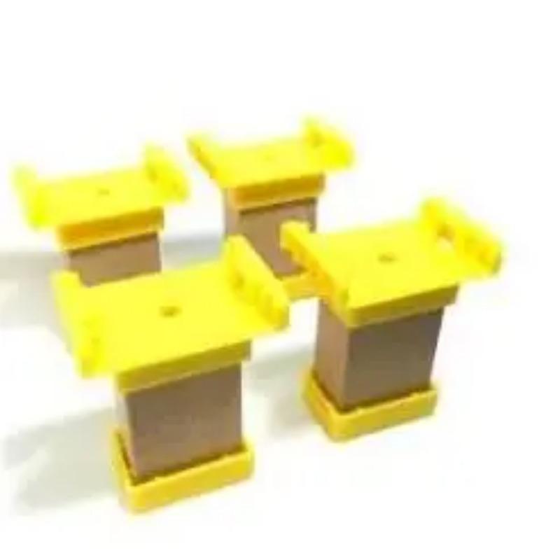 Children's Toy Gift Wooden Colored Pier Double Bridge Track Accessories Compatible with Electric Trains and Wooden Track S P095