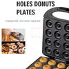 1400W Large Size 16 Hole Round Cake Machine Household Breakfast Electric Pancake Maker Double-sided Heating Donut Maker