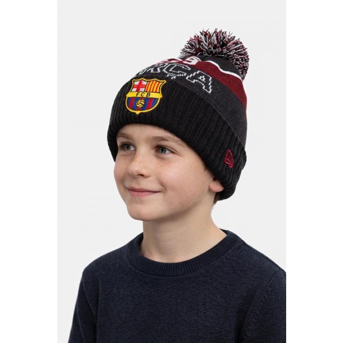 Wintermütze - FC BARCELONA - FC Barcelona x New Era - Schwarz - 100% Acryl - Unisex für Jugendliche