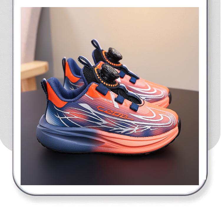 Boys' Mesh Dial Running Shoes - 2025 Spring New Arrival, Casual Sports Sneakers for Middle and Big Kids