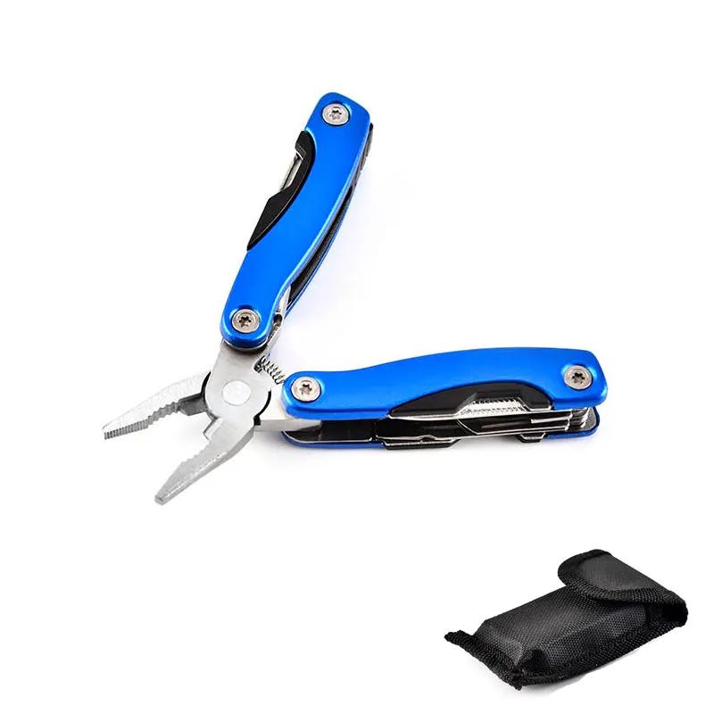Outdoor Folding Multi-Tool Pliers – Portable Survival Camping Tool with Mini Knife, Multifunctional Combination синий