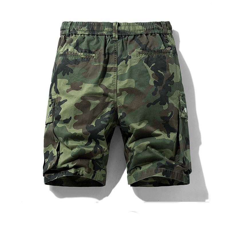 Summer Men Camouflage Cotton Cargo Shorts Men's Fashion Multi-pocket Casual Shorts Pants Outwear Breathable Joggers Shorts Male