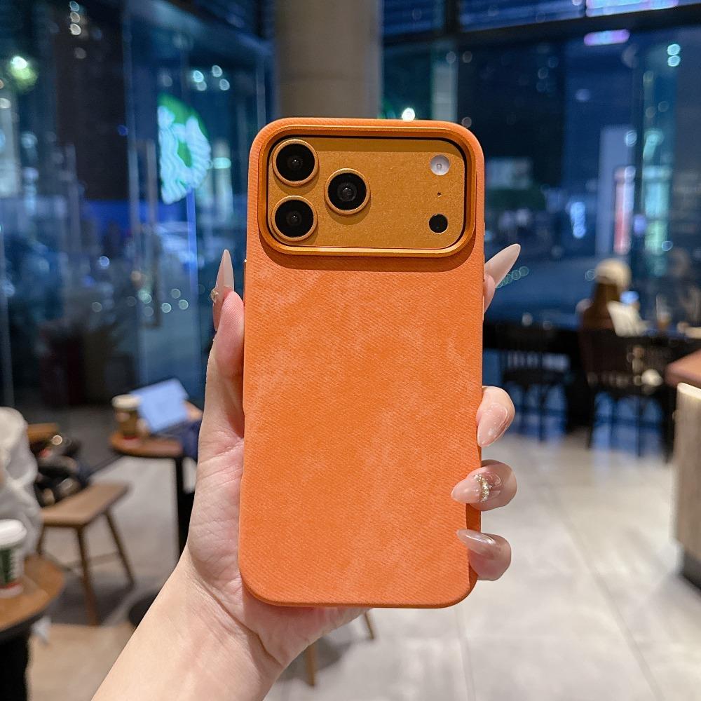 Full Coverage Microfiber Protective Mobile Case for For Iphone 17 17E 16 1 14 13 Pro Max With Wireless Charging,Metal Camera Lens