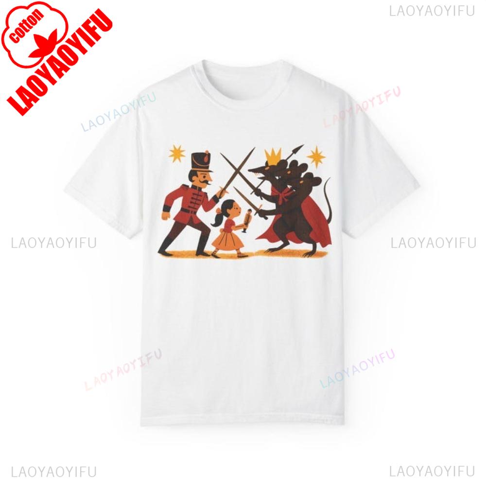 Nutcracker Ballet Shirt Nutcracker Christmas TShirt Creative Design Men Women Holiday Tshirt Xmas Unisex Festival Costumes