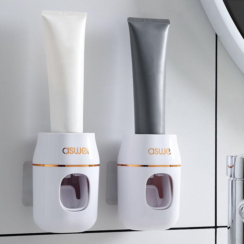 Upgrade Your Bathroom with This 1pc Toothpaste Squeezer and Storage Rack - Automatic Toothpaste Refills Made Easy!