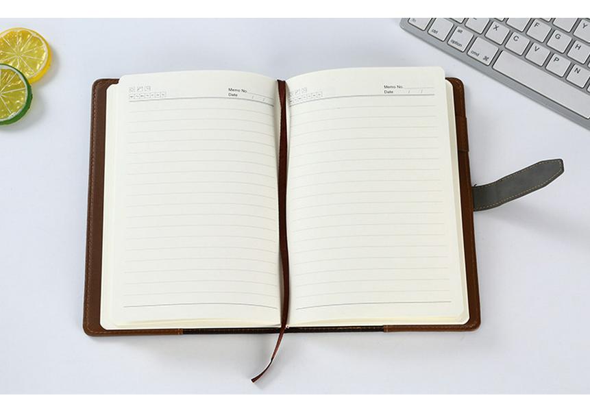 Customizable Color-Changing PU Leather Business Notebook with Buckle - B5 Size