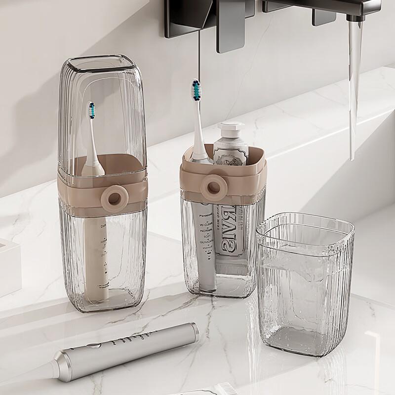JONJOT Portable Travel Toothbrush Holder & Rinse Cup