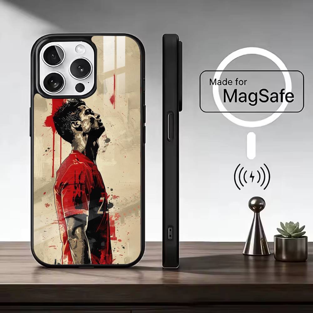 

F-Famous Football Players C-CR7 Phone Case For iPhone17,16,15,14,13,12,11 Plus,Pro Max, New Magnetic Wireless Charging iPhone14Pro
