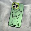 Line Beautiful Woman Mobile Phone Case, Suitable for Apple 15Pro Mobile Phone Case iPhone13/12/14 Colored Silver Anti-drop Transparent