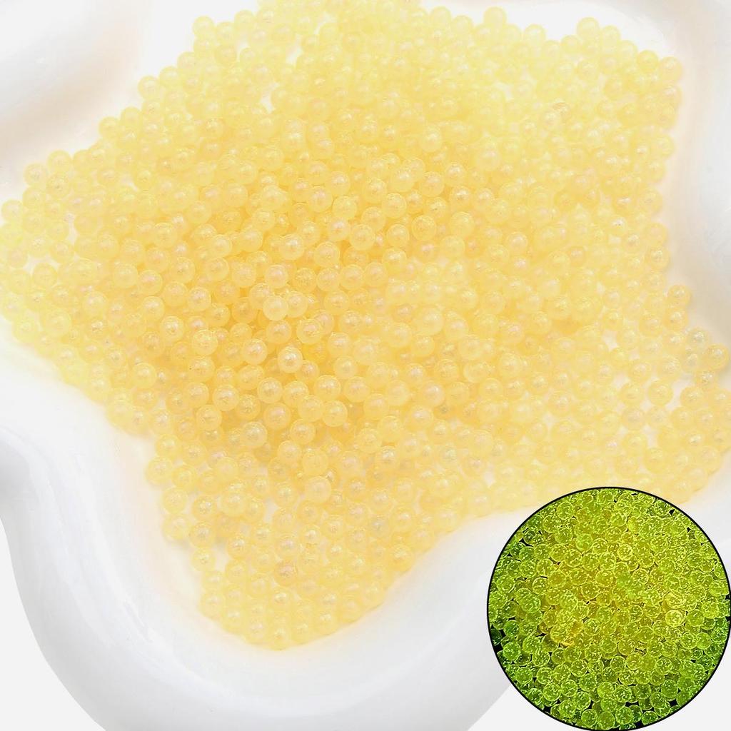 30g Bezotworowych Luminescencyjnych Szklanych Koralików Ryżowych do Tworzenia Biżuterii DIY