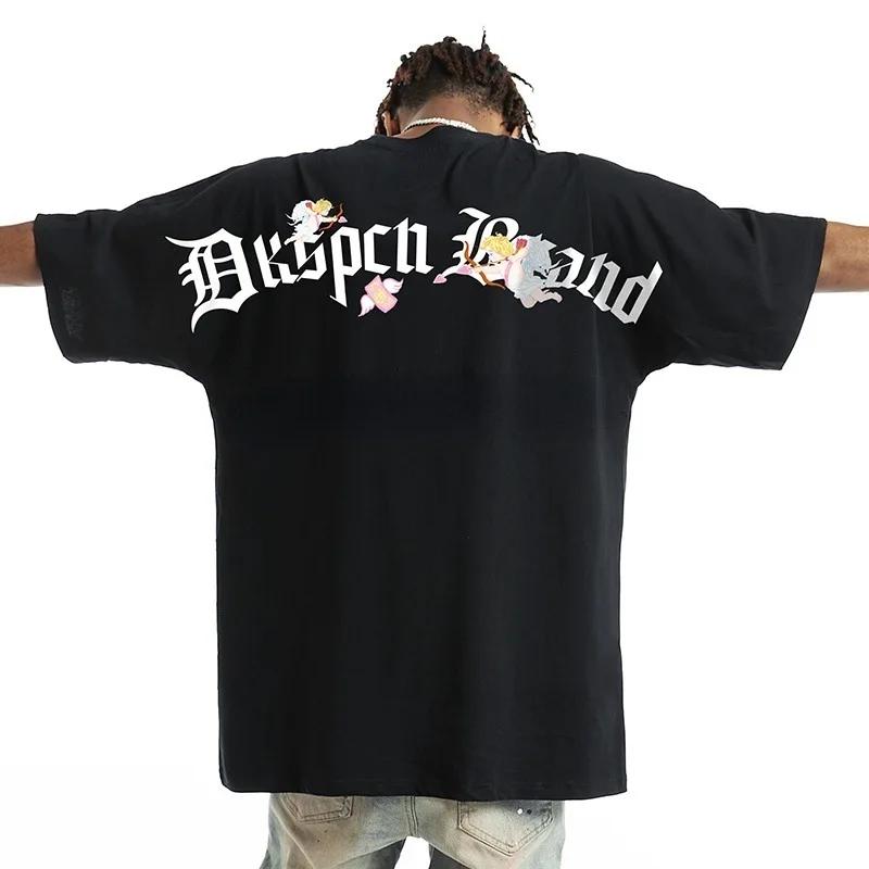 Hip Hop Oversize T Shirt Men Streetwear Harajuku Cartoon Print Tshirt Short Sleeve Cotton Loose HipHop T-Shirt Plus Size 5XL