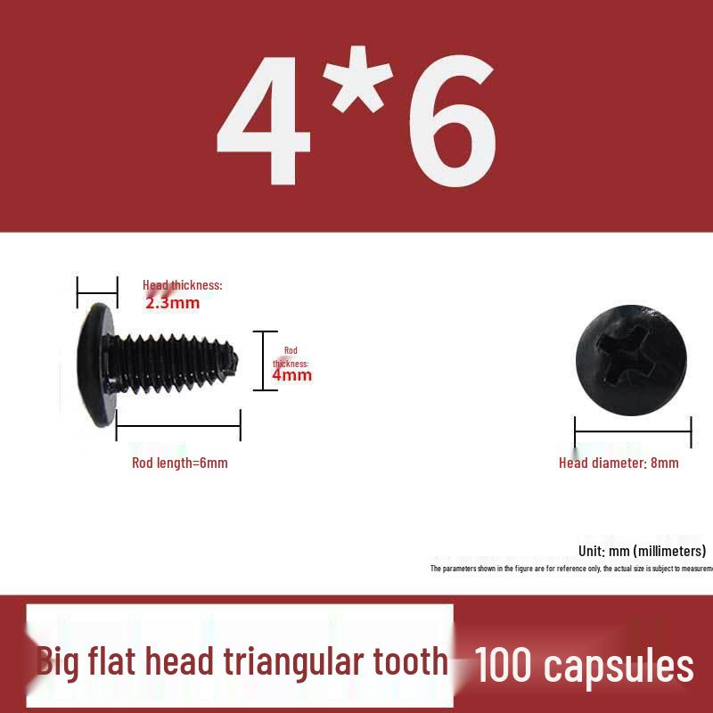 

Hardened M4 Triangular Thread Phillips Self-Tapping Mushroom Head Wood Screw