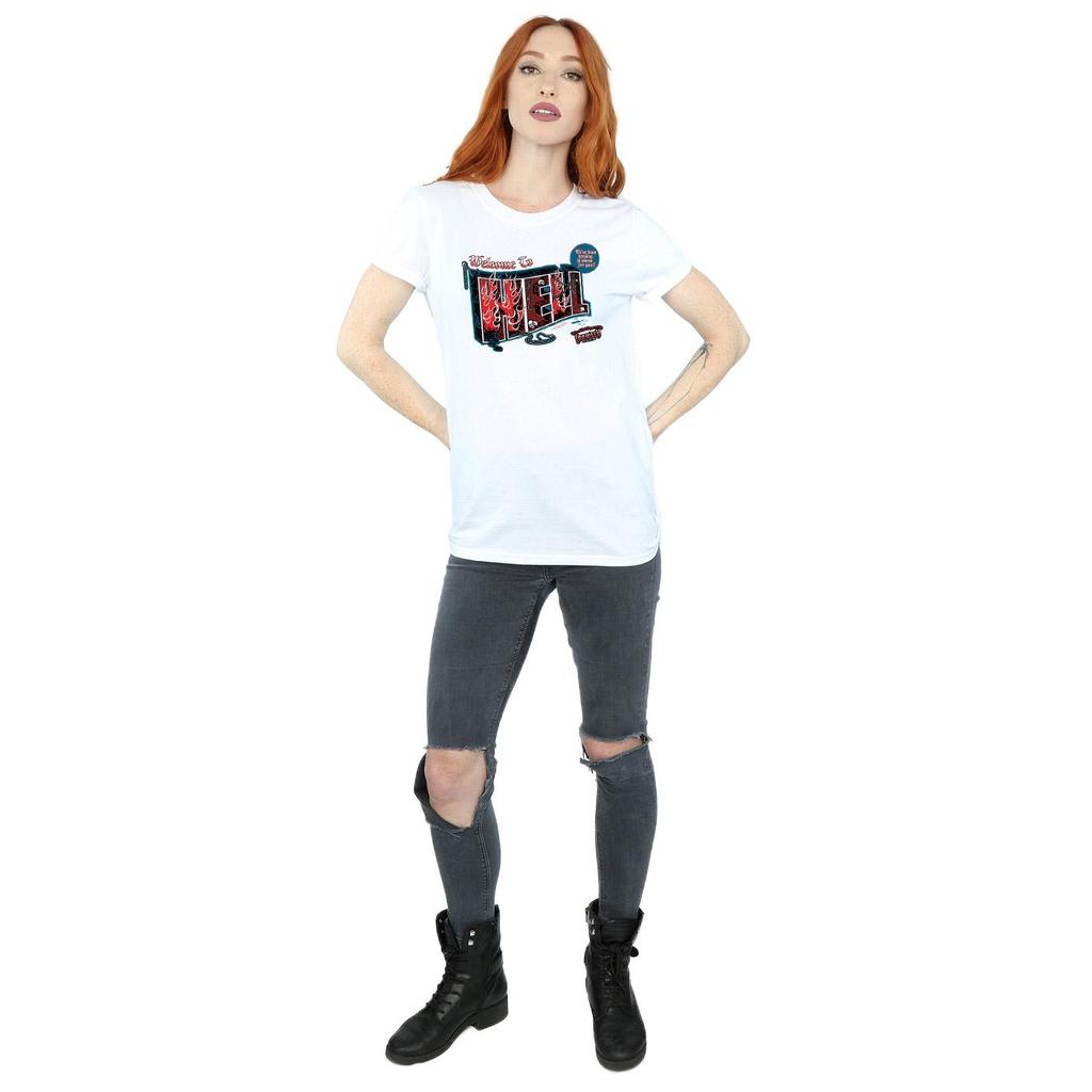 Supernatural Dámské/Dámské Vítejte v pekle Bavlněné Boyfriend tričko