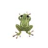 Elegant European and American Fashion Diamond Frog Brooch Cartoon Animal Corsage Accessory.