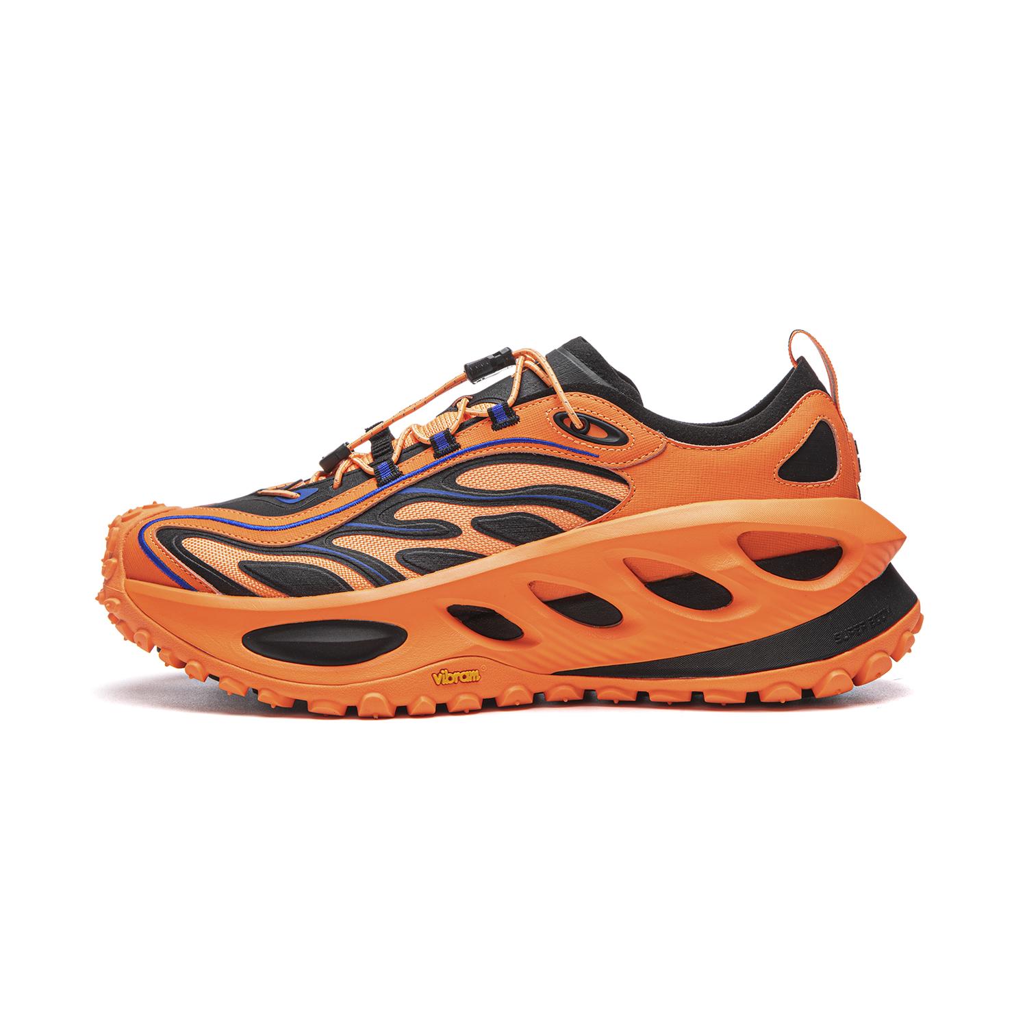 

Li Ning Cushioning, Wear Resistant Low top Casual Shoes Unisex Orange Black AZGW021-1 45