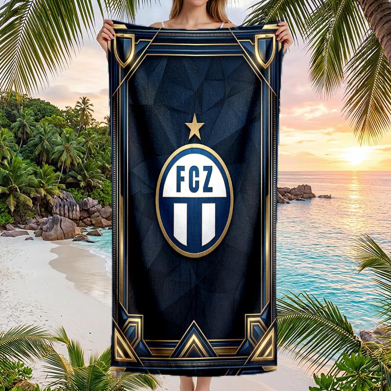Telo Mare Asciugatura Rapida Stampa FC Zürich Microfibra Assorbente Portatile da Viaggio Asciugamano per Nuoto