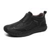 Fashion Men Leather Businenss Loafers Handmade Casual Shoes Non-slip Man Driving Walking Shoes Non-Slip Outdoor Hiking Footwear Sneakers