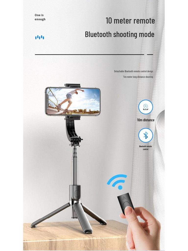 Handheld Multifunctional Mobile Gimbal Stabilizer and Selfie Stick with Tripod for Anti-Shake Live Streaming