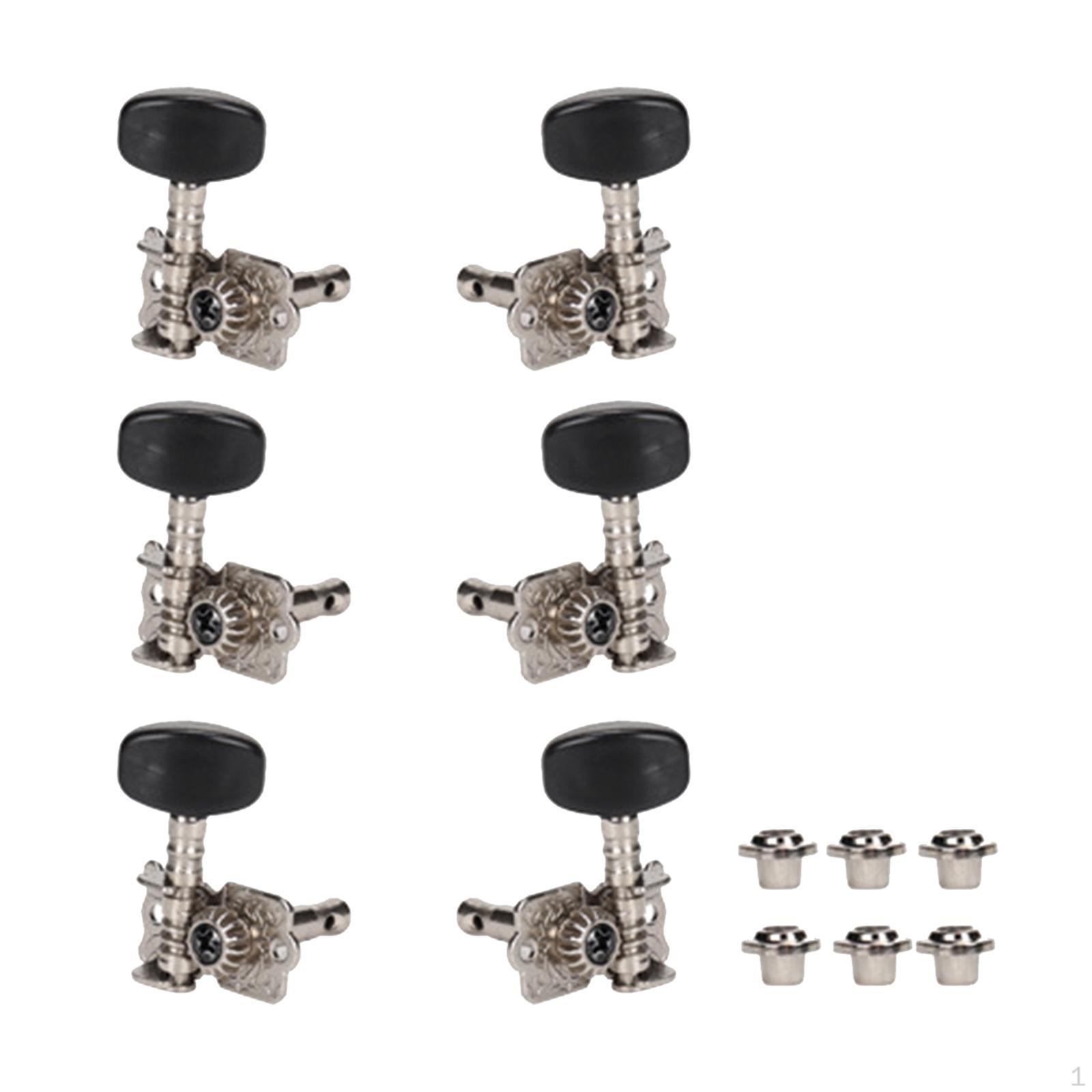 

Metal Guitar Tuning Pegs Set for Electric And Folk Guitars Black Single Hole