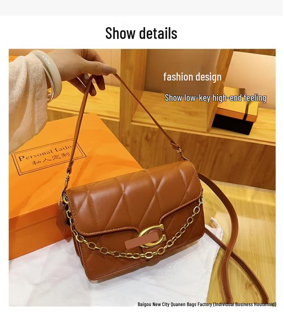 2025 Stylová lesklá taška přes rameno: Všestranná evropská a americká móda pro ženy