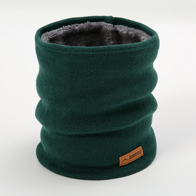 New Fashion Brand Luxury Design Solid Color Warm Scarf Women Neck Warmer Ring Elastic Scarves Winter Outdoor Cold-Proof