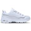 Skechers DLites Now & Then Low-Top Sneakers Women Sneakers White Silver 11923-WSL