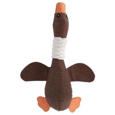 Funny Dog Squeaky Goose Durable Chew Toys Dog Cat Play Interactive Toys Pets SuppliesCoffee Color