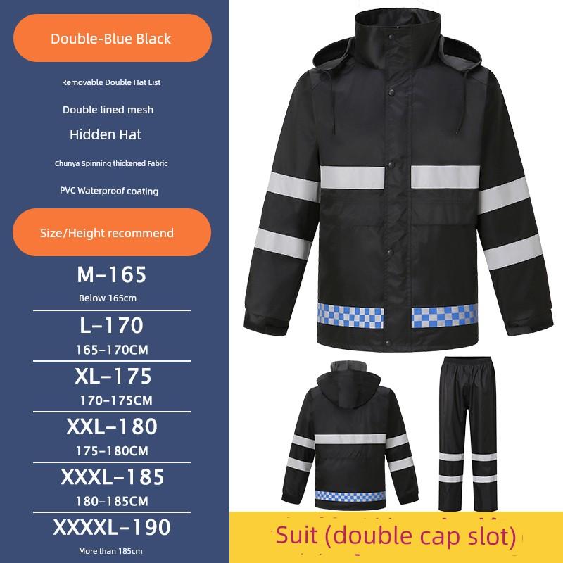 Reflective Raincoat and Rain Pants Set for Traffic, Road Administration, Property Sanitation, Highway Patrol, Warning, Split-Type Safety Waterproof
