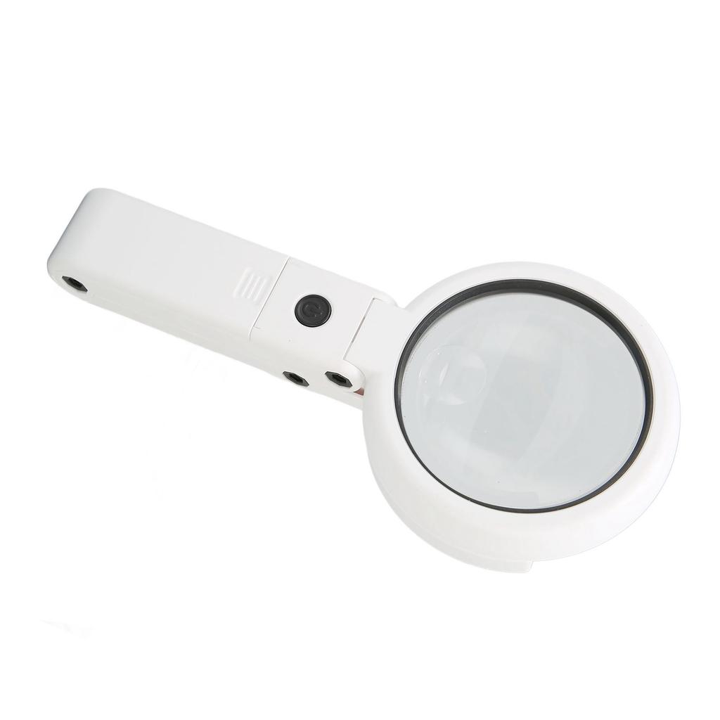 Handheld LED Magnifying Glass Foldable Adjustable 22X 10X Magnifying Glass with Light Stand for