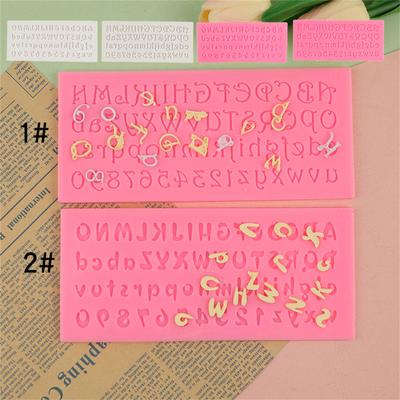 Alphabet Nummer Silikon Kuchen Backform Sugarcraft Schokolade Cupcake Backform Harz Werkzeuge Fondant Werkzeuge