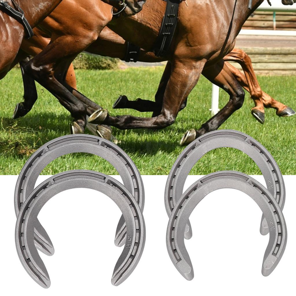 4-teiliges Hufeisen-Set aus Aluminiumlegierung, Reitwerkzeug, Ausrüstung, Zubehör, Typ 5