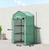 Garden Greenhouse, 3-Tier Shelves, PE Cover, Steel Frame, 59 X 39 X 127 Cm, Green