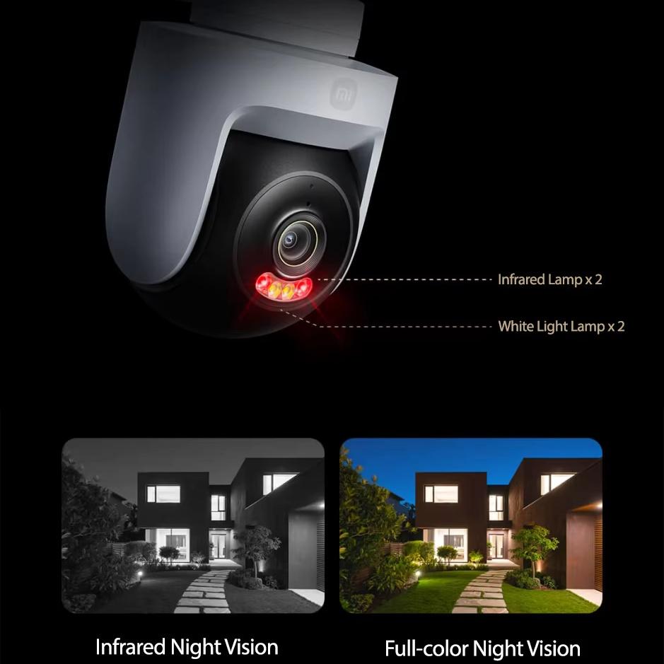 Xiaomi Cameră Inteligentă de Exterior 4 8 megapixeli Calitate imagine 4K Detecție AI persoane-vehicule 360° PTZ Viziune nocturnă color completă IP66 CN
