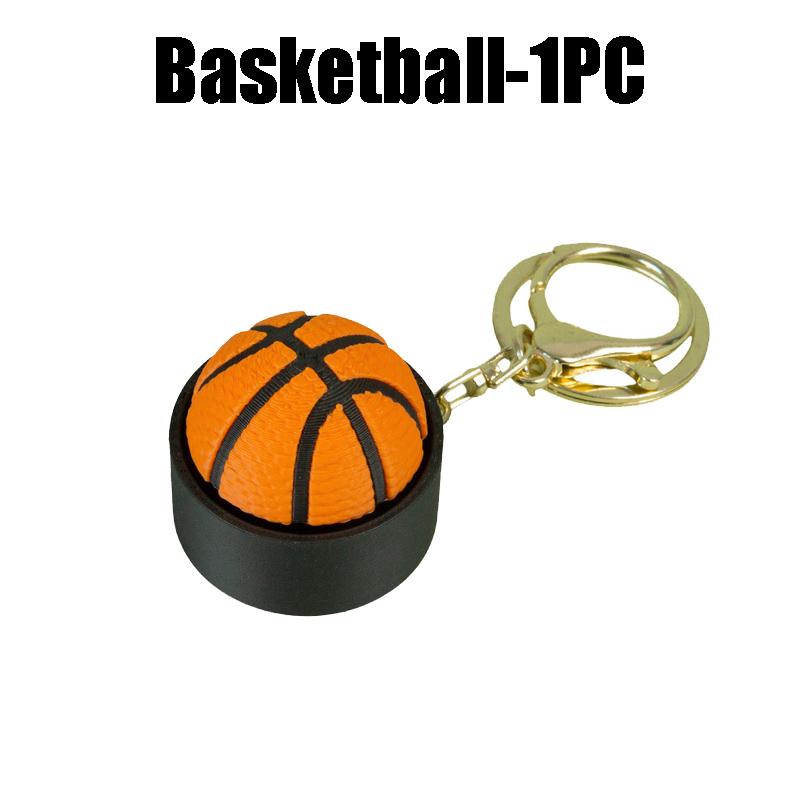 3D Printed Clicker Keychain Sports Ball Basketball Football Push Button Fidget Toy Pocket Sized Decompression Gadget Gift