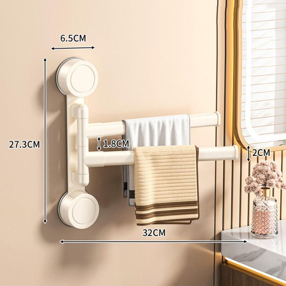 Multi-bar Swivel Towel Bar Rotating Bathroom Towel Rod Punch-free Hanging Towel Holder  Toilet